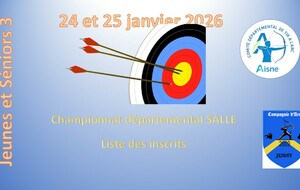 Championnat  Départemental 24 et 25 janvier 2026