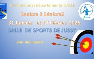 Championnat  Départemental seniors1 et 2 31 janvier -1er février 2026
