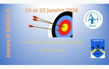 Championnat  Départemental 24 et 25 janvier 2026
